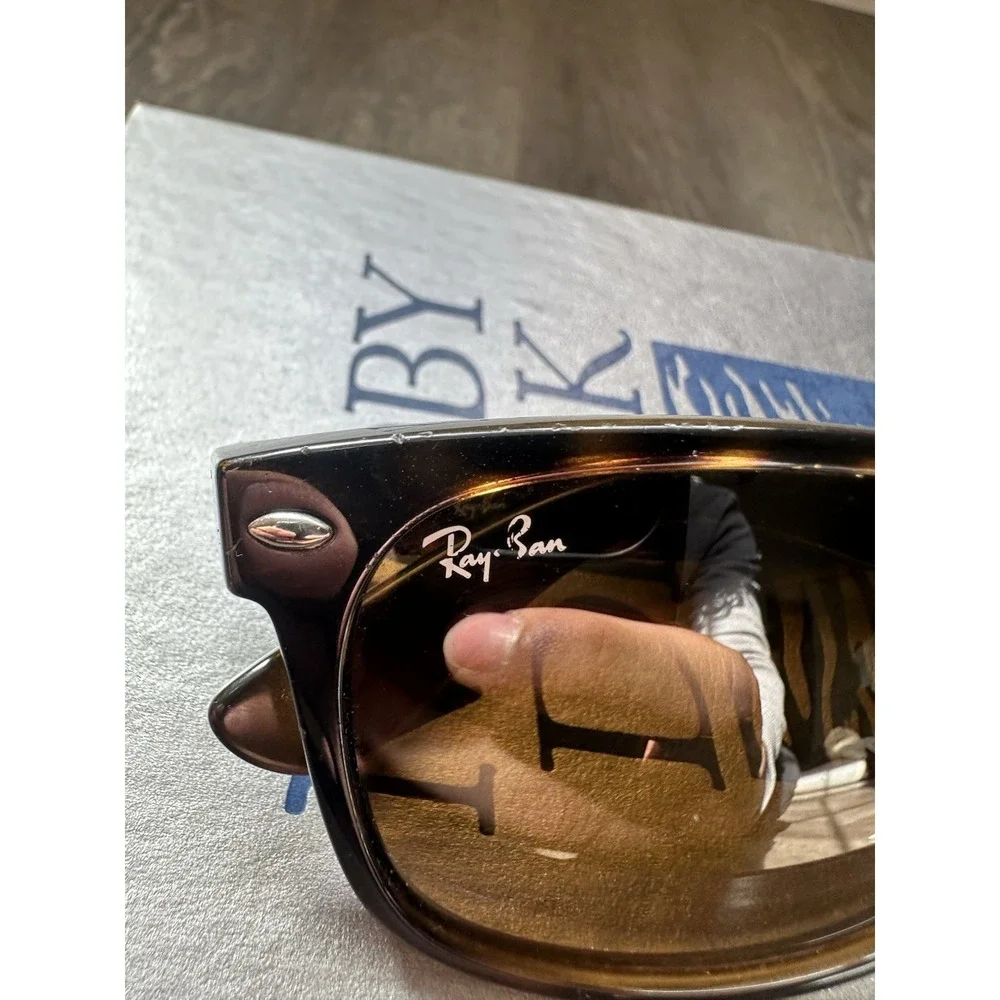 Ray-Ban RB2132 New Wayfarer Sunglasses B-15 Brown Lens Havana Light Frame